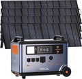 OSCAL 6000W Solar Generator(2025 New),120V/240V Split Phase Voltage Portable Power Station PowerMax 6000 with 4×200W Panel, 4 * 6000w AC Output (9000W Surge),2400W MPPT Solar for Emergency 001