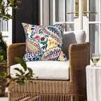 LVTXIII Outdoor Throw Pillow Covers 16 x 16 Inch, Covers ONLY Modern Cute Pattern Decorative Square Toss Pillow Case Pack of 2 for Home Patio Garden Sofa Bed Furniture, Vigour Paisley