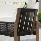 COOS BAY Natural Cedar Wood Patio Chair with Cushions, Durable Outdoor Furniture, Patio Dining Armchair for Deck, Porch, or Garden, 2 Pieces, Brownish/Red