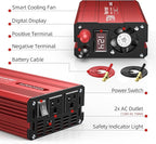 SUNWHEEL 750W Power Inverter, DC 12V to 110V AC Car Inverter with LCD Screen Display, 2 AC Outlets, Equipped with 2 Clips for Truck, Home, Vehicles, Laptop, Trip