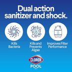 CLOROX Pool&Spa All-in-One XtraBlue Chlorinating Granules, Kills Bacteria & Stops Algae, Blue, 6 Pounds