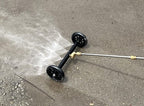 GDHXW Multipurpose Undercarriage Cleaner Surface Cleaner 16 Inch Underbody Car Wash Water Broom with 3 Pieces Extension Wand 5 Nozzle,for Pressure Washer