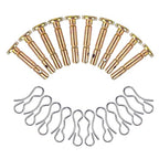 Shear Pins and Cotters Pins (10 Pairs) for 738-04124A Troy Bilt 714-04040 738-04124 Snowblowers Replacement