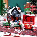 Marspark Christmas Village Accessories 5 x 50 Inch Christmas Miniature Road Village Street Mat Xmas Snow Street Decorations for Little Landscape(Red Brick Style)
