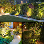 ZYAN Low Voltage Landscape Spotlights LED Landscape Lighting with Sensor, IP65 Waterproof Outdoor Lights for Yard Garden Pathway, Plant Tree Spoltights Dimmable with Timer, Auto ON/Off (6 Pack)