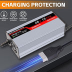 58.4V 15A LifePo4 Lithium Battery Charger for Golf Cart, RV, 48V Motor,Anderson Plug, Includes Anderson Plug to M8 Ring Terminal Cable and Anderson Plug to Alligator Clip Cable