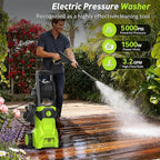 Pressure Washer, 5000PSI Power Washer with 4 Quick Connect Nozzles & Foam Cannon & 52 FT Hose Reel, Portable High Pressure Washer Cleaning Machine for Cars Fences Patios