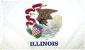 FlagSource Illinois Nylon State Flag, Made in the USA, 5x8'