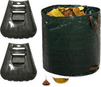 Gardenised 72-gallon Heavy-Duty Self-Standing Collapsible Leaf Bag with Handle and Sturdy Scoop for Leaves - Portable Yard Grass Clipping Rake, Garden Debris Grabber for Lawn Care and Outdoor Cleanup