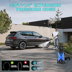 5000PSI Pressure Cleaner Power Cleaner with 33FT Hose, 4 Nozzle and 500ML Foam Cannon, Cleaner Machine for Home, Car Washing, Fence Cleaning, Patio