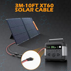 10AWG XT60 Solar Cable,10Ft-3M MCfour to XT60 Solar Cable with XT60 Adapter XT60 Connector for Portable Power Station(Red and Black).