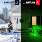 L LOHAS LED Red and Green Christmas Spotlight Outdoor, Auto On/Off 5W Landscape Lighting, 120V IP66 Waterproof Spot Lights for Yard House Holiday Trees Decoration, UL Listed, 2 Pack