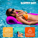 TRC Recreation Sunsation Vinyl Coated Foam Swimming Pool Float Mat Adult Lounger with Built-in Roll Pillow