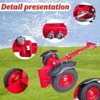 Wheels Lawn Mower Sulky for Lawn and Landscape Professionals,Mudguard Design,Anti-Skid Design, Vacuum tire (Red)