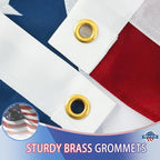 ROTERDON 600D American Flags for Outside 4x6 Ft, TearProof Long Lasting US Flag, Embroidered Stars, Sewn Stripes, Brass Grommets, High Wind USA Flag Heavy Duty Outdoor