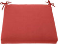 BrylaneHome Chair Cushion with Ties - 18.75" L x 18" W - Patio & Outdoor - Water, Stain & Fade Resistant - Geranium