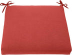 BrylaneHome Chair Cushion with Ties - 18.75" L x 18" W - Patio & Outdoor - Water, Stain & Fade Resistant - Geranium