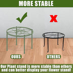 Metal Plant Stands, Anti-Rust Iron Flower Pot Stand, Heavy Duty Plant Pot Shelf, Decoration Racks for Home Indoor and Outdoor 10 Pcs (Green)