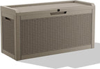 60 Gallon Outdoor Storage Box – Resin Deck Box with Lockable Lid, Waterproof Patio Furniture Storage for Tools, Garden & Yard Organization