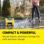 Kärcher Pressure Washer K1800PS Cube, CETA Certified, 3 Spray Nozzles, Detergent Tank, for Cars, Driveways, Siding, Patios, 1.2 max. GPM