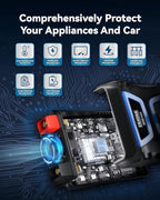 Erayak 1000W Power Inverter, 12V DC to 110V 120V AC, LCD Display, Modified Sine Wave, Dual 120V AC Outlets, USB-A & Type-C Ports, Quiet Fan for RV, Truck, Car, Home Backup