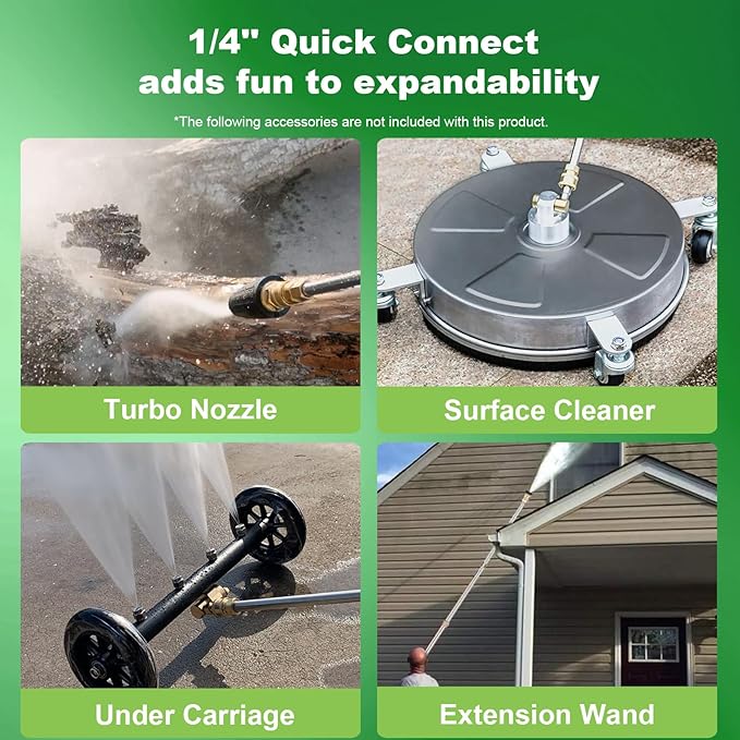 Pressure Cleaner 4800 PSI Power Cleaners Electric Powered with 33ft Pressure Hose, 4 Nozzle and Foam Cannon, Powercleaners for Home, Cars, Patio, Navy Blue