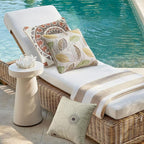 Outdoor Sunbrella Decorative Pillows Pack of 4, 16" x 16" Outdoor Pillow Set for Couch Bed Throw Patio Sofa, Momento Spring