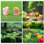 80 Pcs Mini Resin Animals 80 Styles Resin Animals Figurines Bulk for Fairy Garden Miniature Dollhouse Accessories Hide Crafts Decor