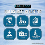 AquaDoc Ice Melt Safe for Concrete - Snow Salt & Rock Salt for Snow, Calcium Chloride Ice Melt for Driveway & Sidewalk Effective at -25°F, 10 Pounds