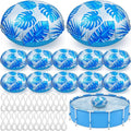 12pcs 4ft Pool Pillows for Above Ground Pools, Cover Balloon Winterizing Inflatable Air Pillow Float with Ropes PVC Ice Equalizer Closing Winter Swimming Ball Accessories