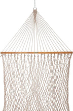 Original Pawleys Island Deluxe Antique Brown Oatmeal Heirloom DuraCord Rope Hammock – 13 ft. x 65 in, 2-Person, 450 lb Capacity, Oak Spreader Bar, Zinc-Plated Hardware, Handcrafted in The USA