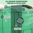 EAGLE PEAK Greenhouse Repair Tape 4”x10”, Heavy Duty Clear Waterproof Patch Kit, Sealing Tape for Greenhouse Film, Tent, Awning, RV Roof Repair, 8 Pack, Clear