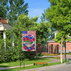 USA Garden Flag Vertical Double Sided Outdoor Yard Flags 12.5x18 Inch Burlap Banners for House Lawn