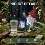 Garden Gnome Outdoor Decoration with Shovel Solar Gnomes Statue with Lantern LED Lights,Terrace Courtyard Lawn Patio Porch Decoration Mother's Day Christmas Housewarming Gift for Mom Women