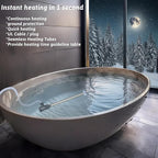 1500W Immersion Water Heater Portable Electric Pool and Hot Tub Submersible Water Heater with WiFi Timer and Auto Shut Off for Spa, above ground pool, Bathtub, Swimming pool & baptismal pool