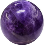 Amazing Gemstone Amethyst Crystal Ball with Stand - 2" Inches Crystal Sphere Meditation Balls for Witchcraft and Decorative Balls