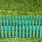 Mini Fairy Garden Fence, 35.5x2 Inch Cuttable Small Wood Picket Fence, DIY Miniature Accessories Decoration for Dollhouse, Crafts, Vegetable Platter, Cake(Dark Green)