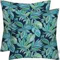RSH DECOR: Square Throw Pillows Set of 2 | 17” x 17” | All-Weather Spun Fabric | Water and Fade-Resistant | Outdoor Accent Pillows for Patio Furniture | Crestwood Marine