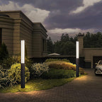 Outdoor Pathway Lights, 92 Inches Tall Bollard Light, 3000K Commercial Landscape Path Lighting, Mordern Led Bollards, IP65 Waterproof Pole Driveway Lights Wired for Sideway Garden Yard