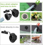 Yaheetech Foldable Dog Pool Collapsible Hard Plastic Dog Swimming Pool Portable Pet Pools Doggie Wading Pool Bath Tub for Puppy Small Medium Large Dogs, 71 x 12 Inches Black，Used