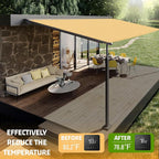 SUNNY GUARD Shade Cloth Custom Size 14x24 FT Sun Shade Screen Fabric Shade Cover Tarp with Grommets for Pergola Backyard Garden, Sand(We Customized)
