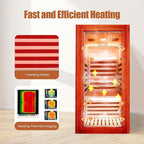 Far Infrared Sauna for Home Indoor Sauna Wooden Dry Saunas for 1 Person 1020W 110V with Control Panel, Bluetooth Speaker, Reading Lamp