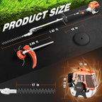 52cc 3 in 1 Gas String Trimmer with Gas Hedge Trimmer,2-Stroke Brush Cutter Gas Powered,Gas Weed Eater Trimmer for Weeds and Grass