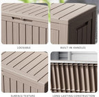 80 Gallon Waterproof Resin Deck Box, UV Resistant Outdoor Storage for Garden, Patio, Porch, Delivery, Black