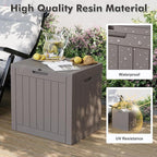 31 Gallon Outdoor Storage Box, Waterproof Resin Deck Box with Lockable Lid – Storage Cabinet for Patio Furniture, Pool Supplies, Garden Tools – Indoor & Outdoor Use(2Box/Set)