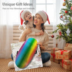 Wind Spinner Rainbow Wave Wind Spinners for Yard and Garden,15in Hanging Kinetic Yard Art Wind Sculpture,3D Wind Spinners Outdoor & Indoor Rainbow Helix Garden Decor Christmas Ornaments