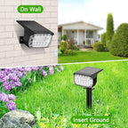 LANSOW Solar Spot Lights Outdoor Color Changing, 7 Modes/4 Pack, Waterproof, Solar Powered Flood Lights for Outside Yard Garden Pathway