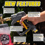 Chemical Guys Snubby Pressure Washer Gun with Foam Cannon Attachment - Short Handle for Gas and Electric Pressure Washers, Ideal for Car Washing, Detailing, and Home Cleaning Projects