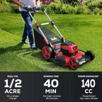 PowerSmart 80V 22" Self Propelled Cordless Lawn Mower 3-in-1 Electric Lawn Mower with 6.0Ah Lithium-ion Battery and Charger