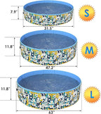 Foldable Dog Pool Pet Bath Pool Collapsible Portable Hard Plastic PVC Pool Bathing Tub Durable Indoor & Outdoor Swimming Kiddie Pool for Dogs Cats 31.5"